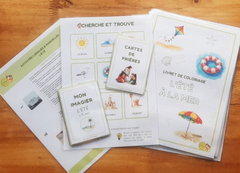 coffret d'été éveil et foi avec activités pour les 0-3 ans