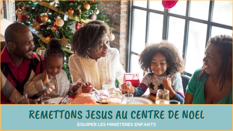 Famille partage repas de Noël