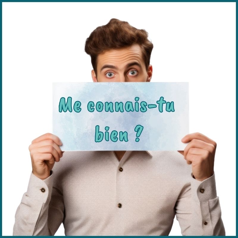 Un homme qui pose la question : Me connais-tu bien ?